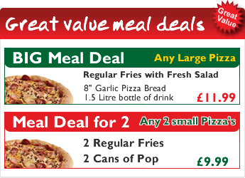 Great value deals on pizza
